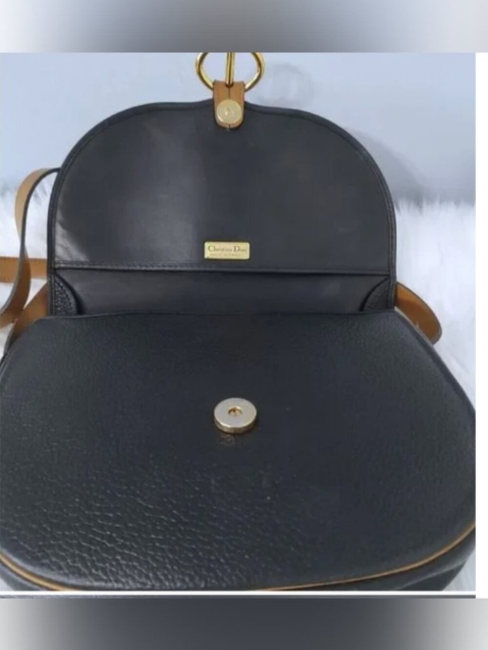 Dior vintage leather saddle crossbody bag EUC - Picture 4 of 12